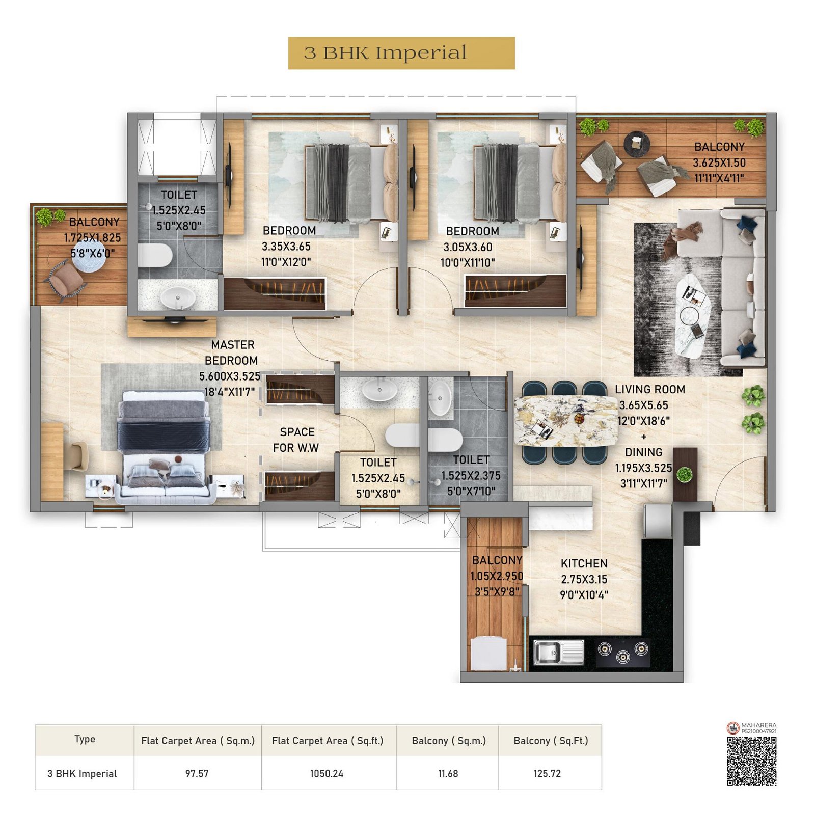 Life-Republic-Township-Floor-Plan-Aros-3-BHK-Imperial-1050-Sqft